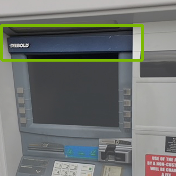 Fake component installed on ATM