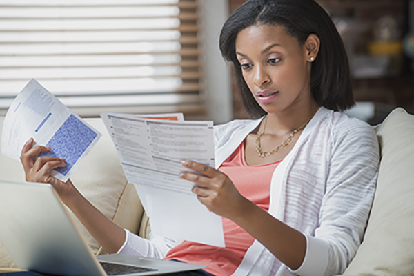 Mixed Race Woman Reading