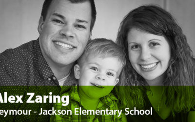 Winner of teaming up with teachers contest and her family