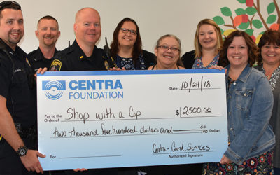 Centra donates $2500 to shop with a cop program