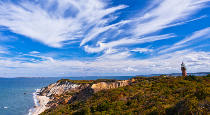 coastal view with lighthouse