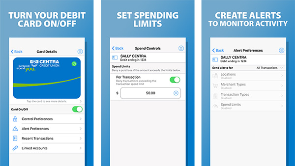 Card Control Screens