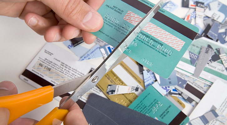 Cutting up credit cards