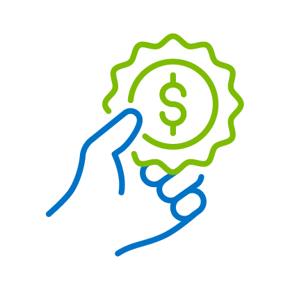 hand giving a reward